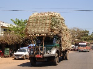 Burma old truck stone overload